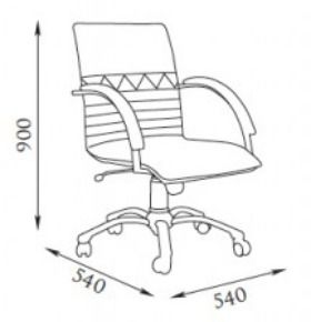 Кресло со средней спинкой на крестовине Синди D80 Белое