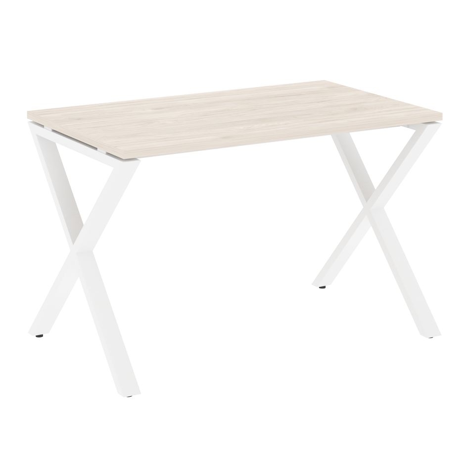 Стол рабочий LOFT VR.L-SRX-2.7 Металл белый Денвер светлый