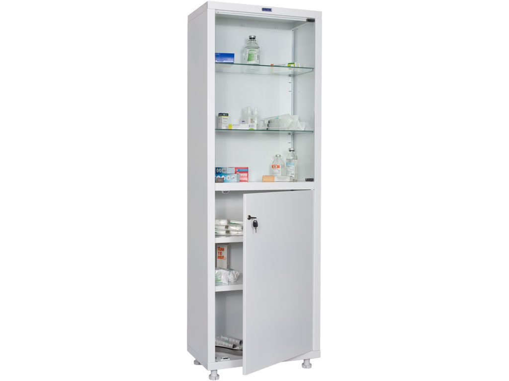 Медицинский шкаф металлический HILFE MD 1 1760/SG