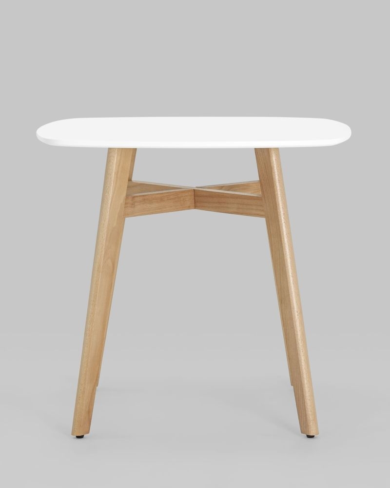 Обеденная группа стол Target 80x80, 4 стула Лион Страйпс велюр Розовый