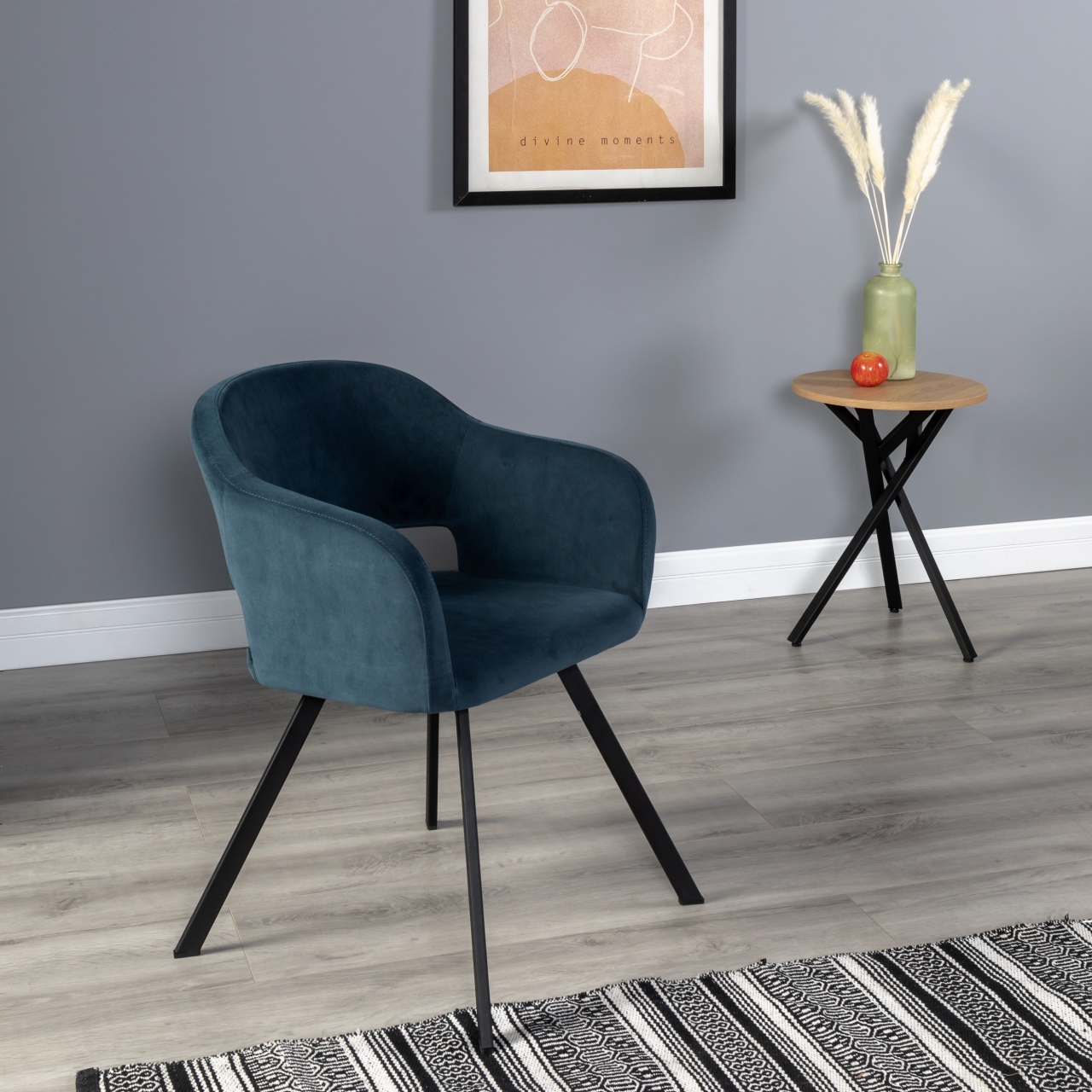 Кресло Oscar Diag blue/Арки