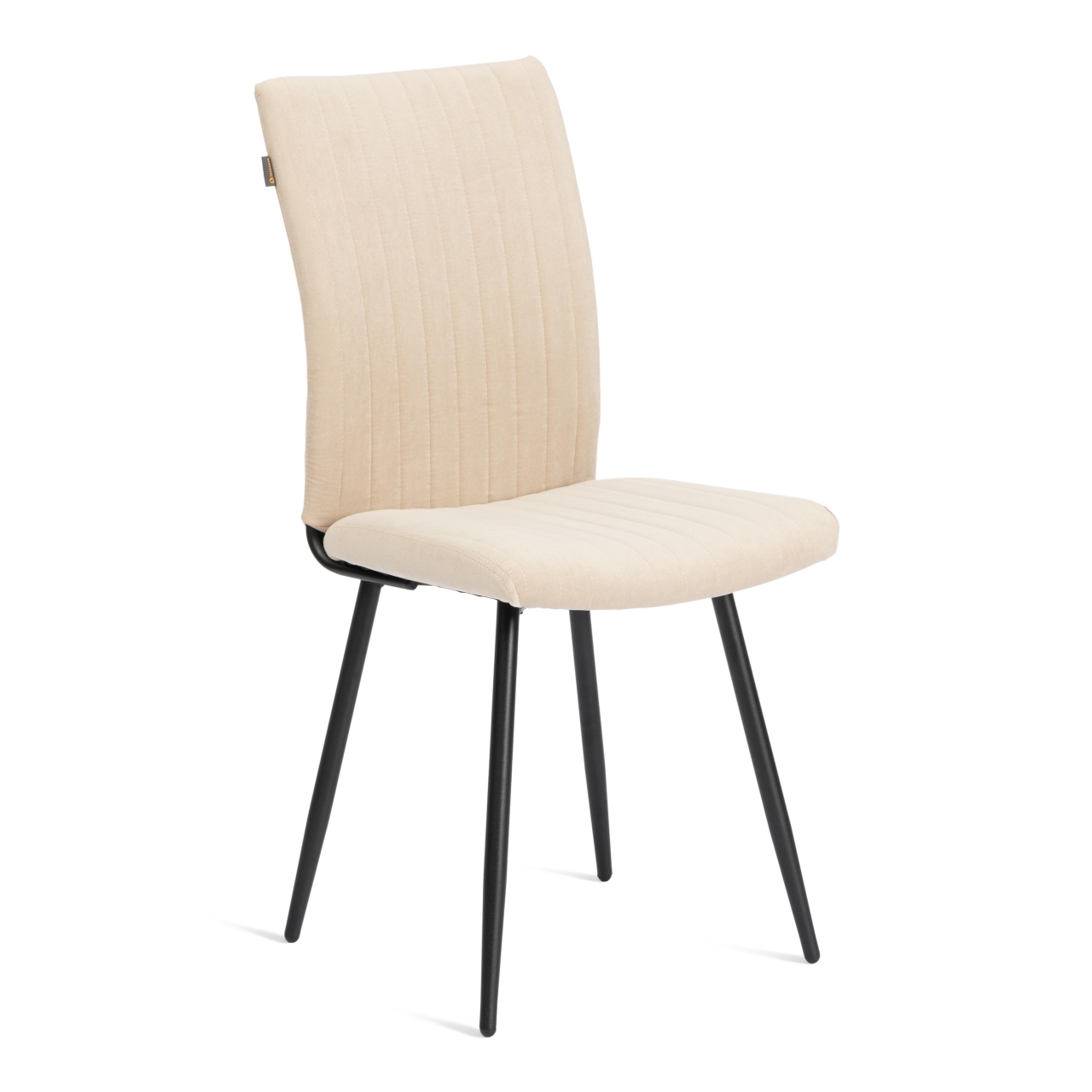 Стул обеденный Monte Carlo разборный, ткань велюр, 45х55х97, молочный/черный, (Porsche 2)