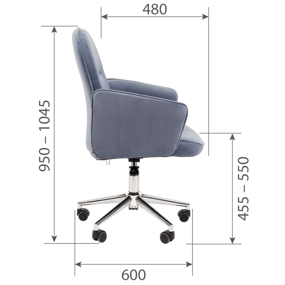 Офисное кресло CHAIRMAN ДОМ (Home) 130 Голубой