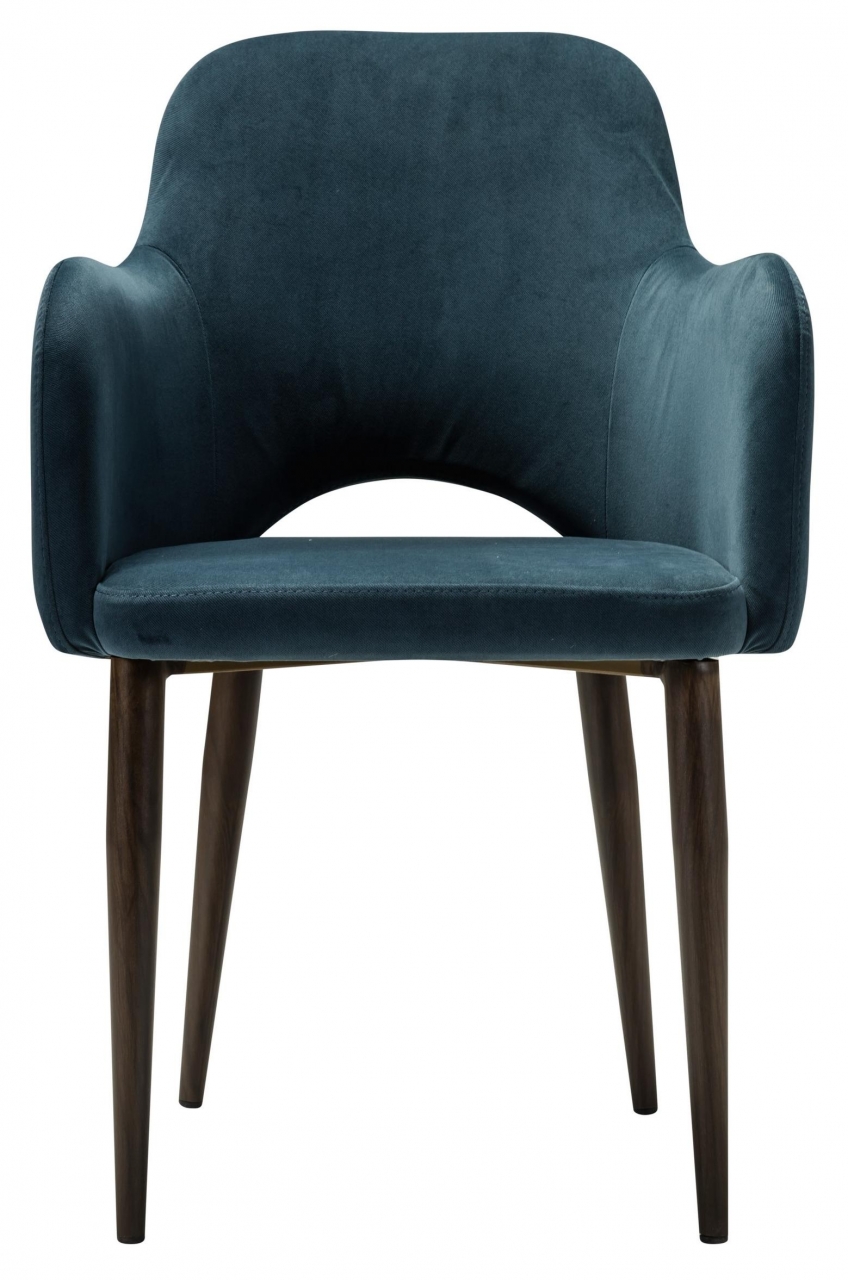 Кресло Ledger К Diag blue/т. орех
