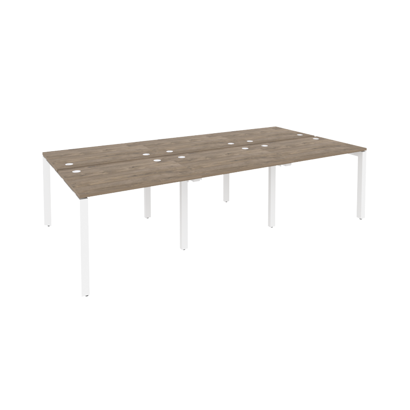 Рабочая станция на П-образном м/к ONIX O.MP-D.RS-6.1.7 Тиквуд Темный/Белый