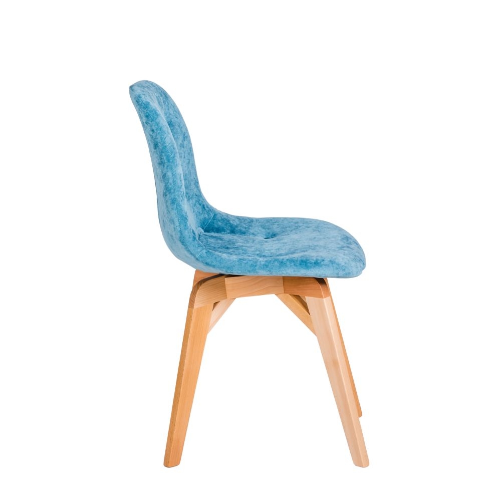 Стул EAMES Блю/Натуральный Дуб