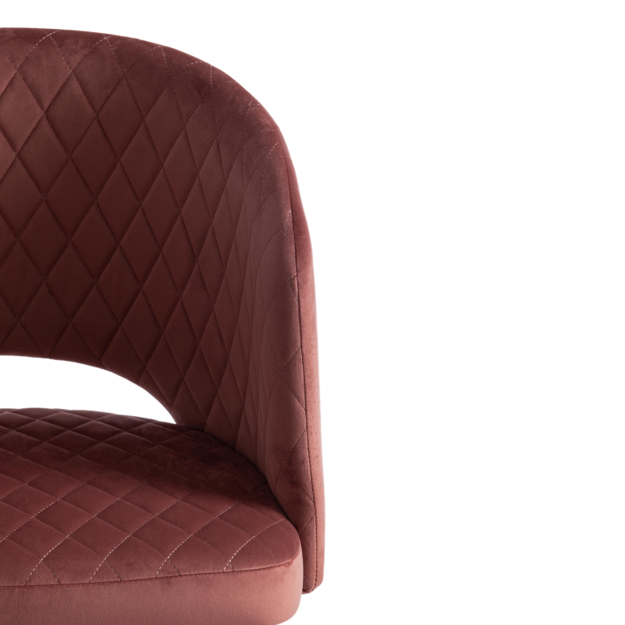 Кресло WIND (mod. 717) ткань/металл, 55х55х80 см, высота до сиденья 48 см, коралловый barkhat 15 /черный