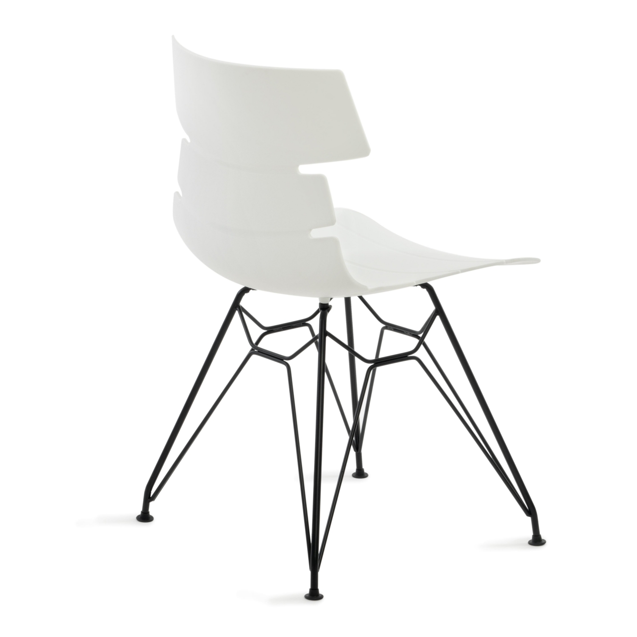 Стул HANSEN (mod. 622N) пластик/металл, 51х47х80 см, высота до сиденья 45 см, белый/черный