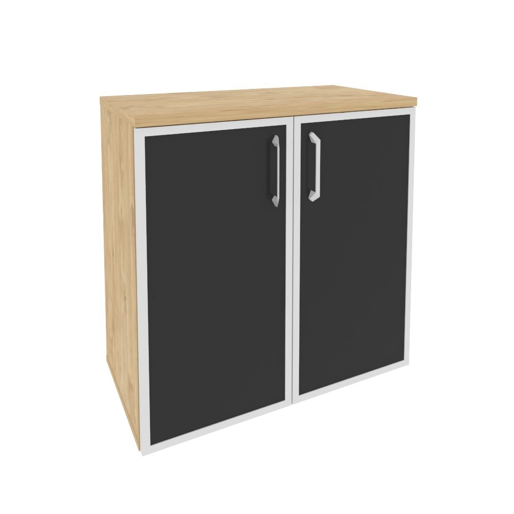 Шкаф низкий широкий ONIX O.ST-3.2R black Тиквуд Светлый