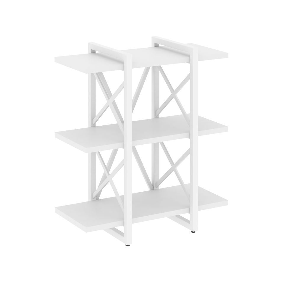 Стеллаж на регулируемых опорах - 3 полки LOFT VR.L-MST.O-3.4V Металл белый Белый Бриллиант
