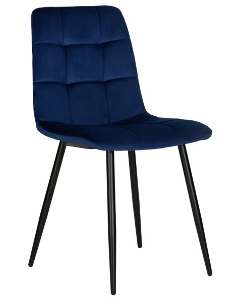 Стул обеденный DOBRIN CHILLY (Темно-синий Holland 60, основание черное) 4 шт