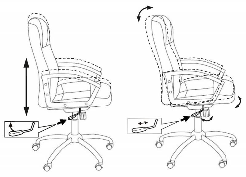 Кожаное компьютерное кресло Бюрократ T-800N/BLACK