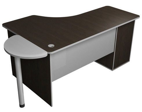 Станция рабочая с тумбой (левая) ПСРт3.16Л.1 венге/серый