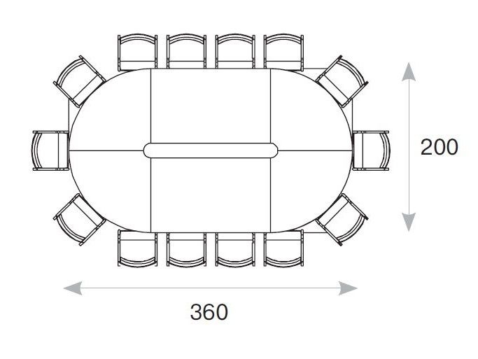 LAVA Стол переговоров 360х200 переговоров 360х200 Гавана