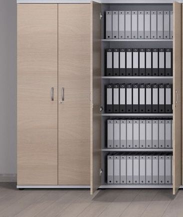 Комплект шкафов для ресепшн Reception Steel №1 Дуб светлый