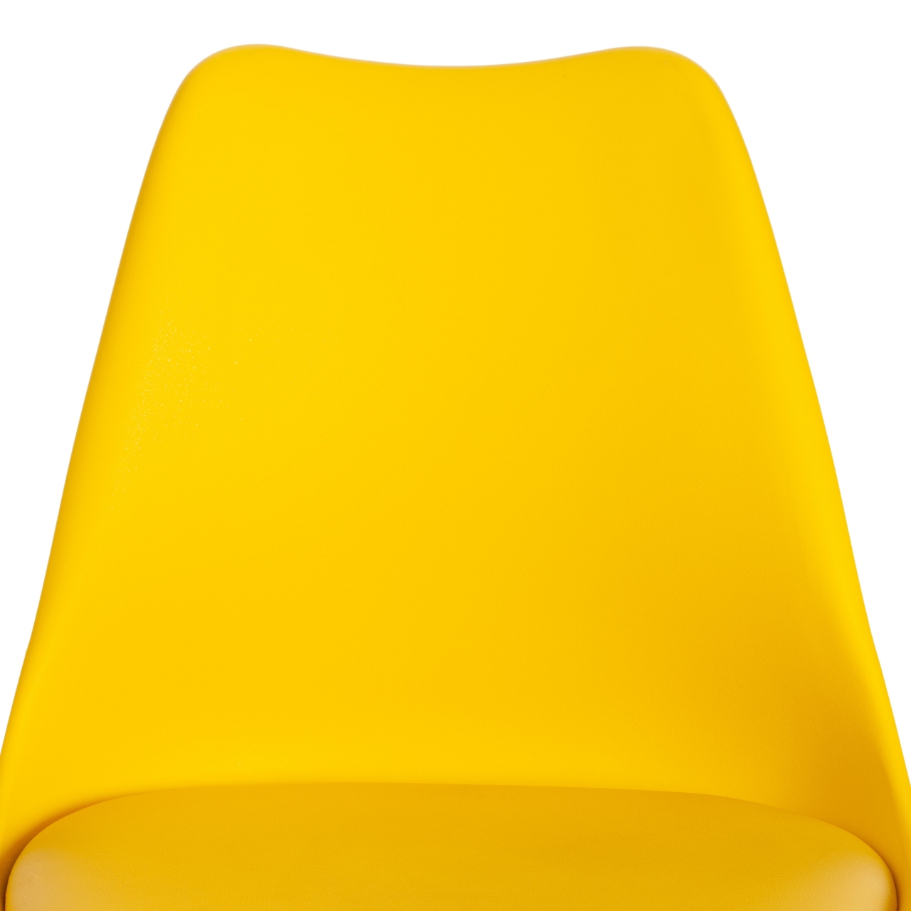 Стул TULIP (mod. 73) дерево/пластик/ПУ, 48.5*52.5*83cм, желтый