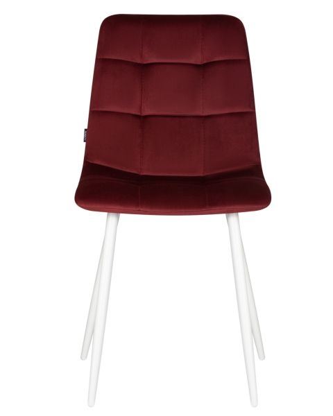 Стул обеденный DOBRIN CHILLY (Бордовый Holland 47, основание белое) 4 шт
