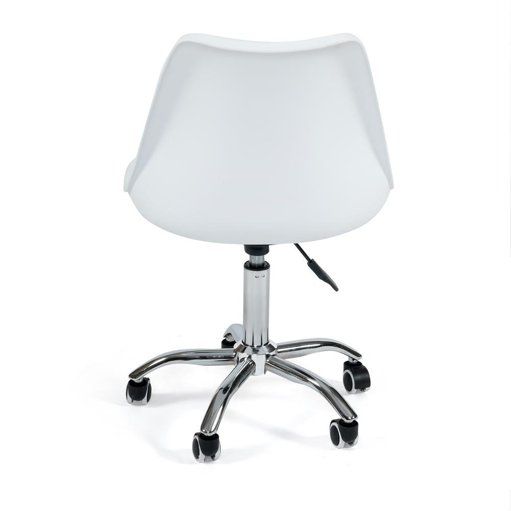 Офисное кресло TULIP (mod.106-1) металл/пластик/PU, 58 x 47 x 97см, White (белый) / Chrome (хром)