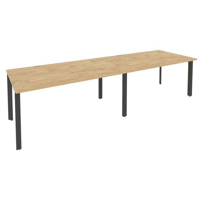 Стол переговорный (2 столешницы) ONIX O.MP-PRG-2.4 Тиквуд Светлый/Антрацит