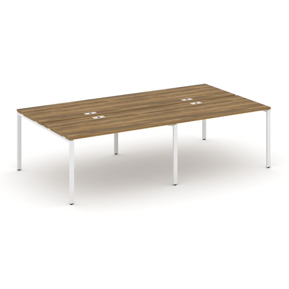 Рабочая станция двухсторонняя на 4 места CОНCЕПТ CН.ДРС-007 Сандал Янтарный Белый / CONCEPT CN.DRS-007
