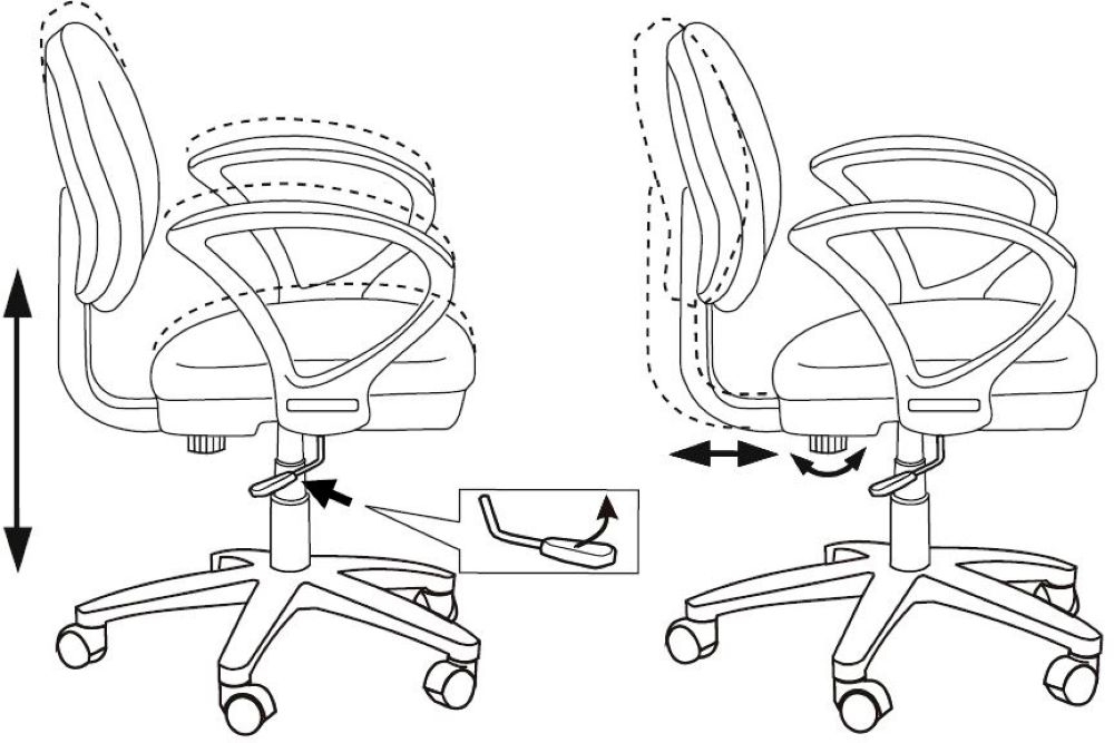 Кресло детское Бюрократ KD-3/WH/ARM/HORSE-GN