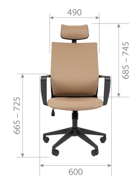 Кресло руководителя Chairman 545 экокожа Бежевый