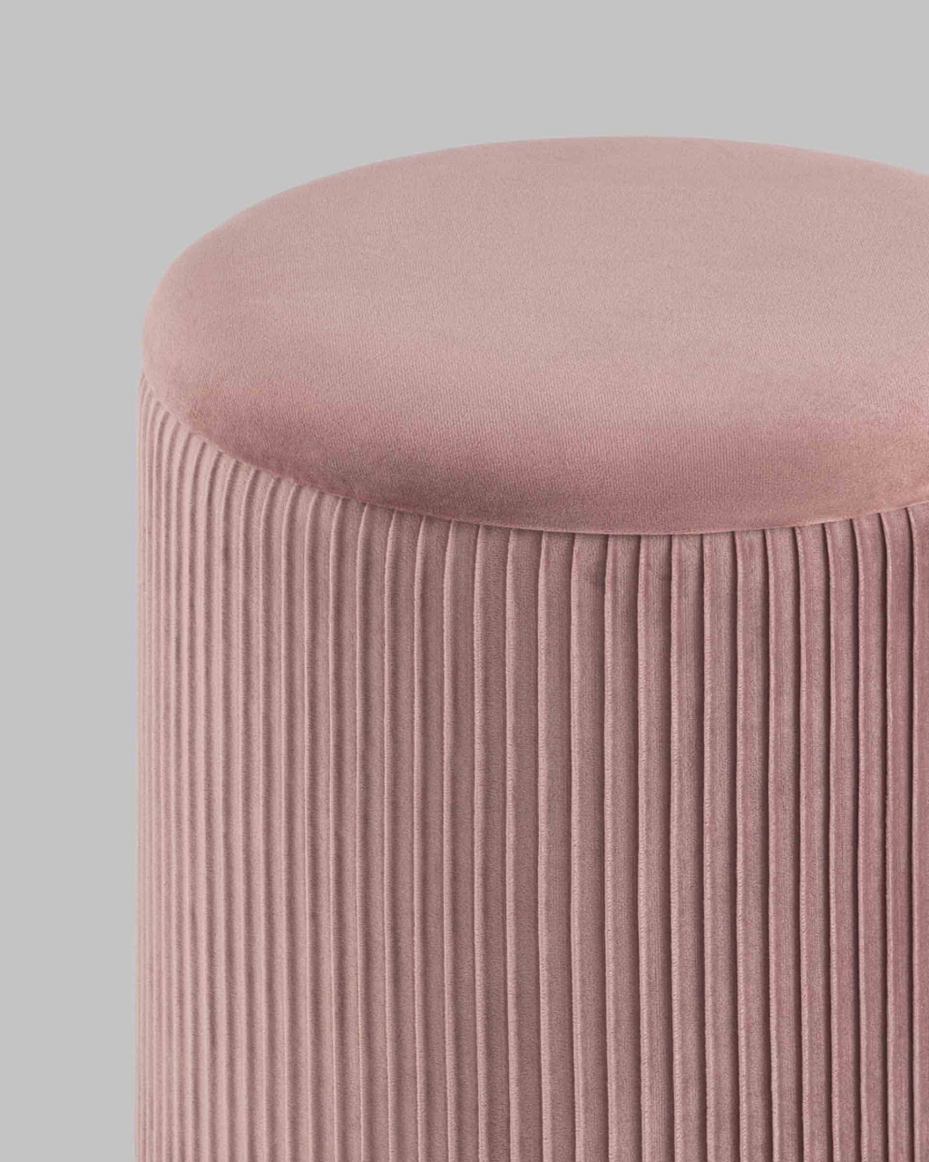 Пуф Шарлотта с ящиком велюр Розовый