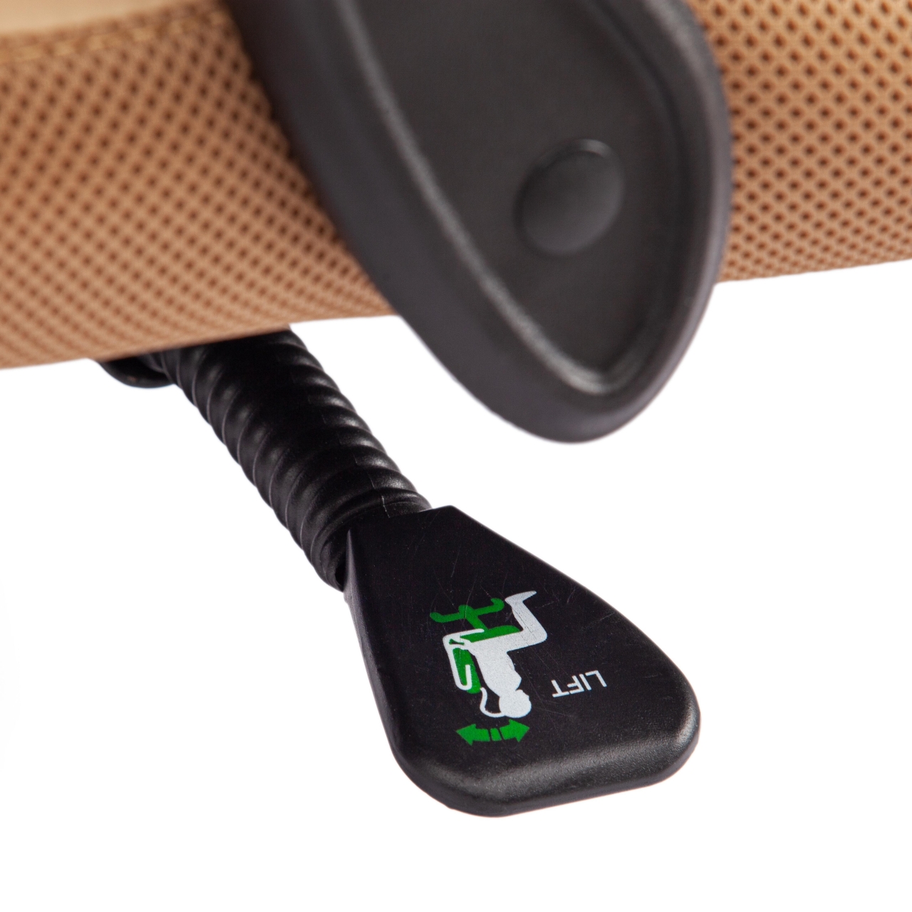 Кресло CHIEF кож/зам/ткань, бежевый/бронза, 36-34/21