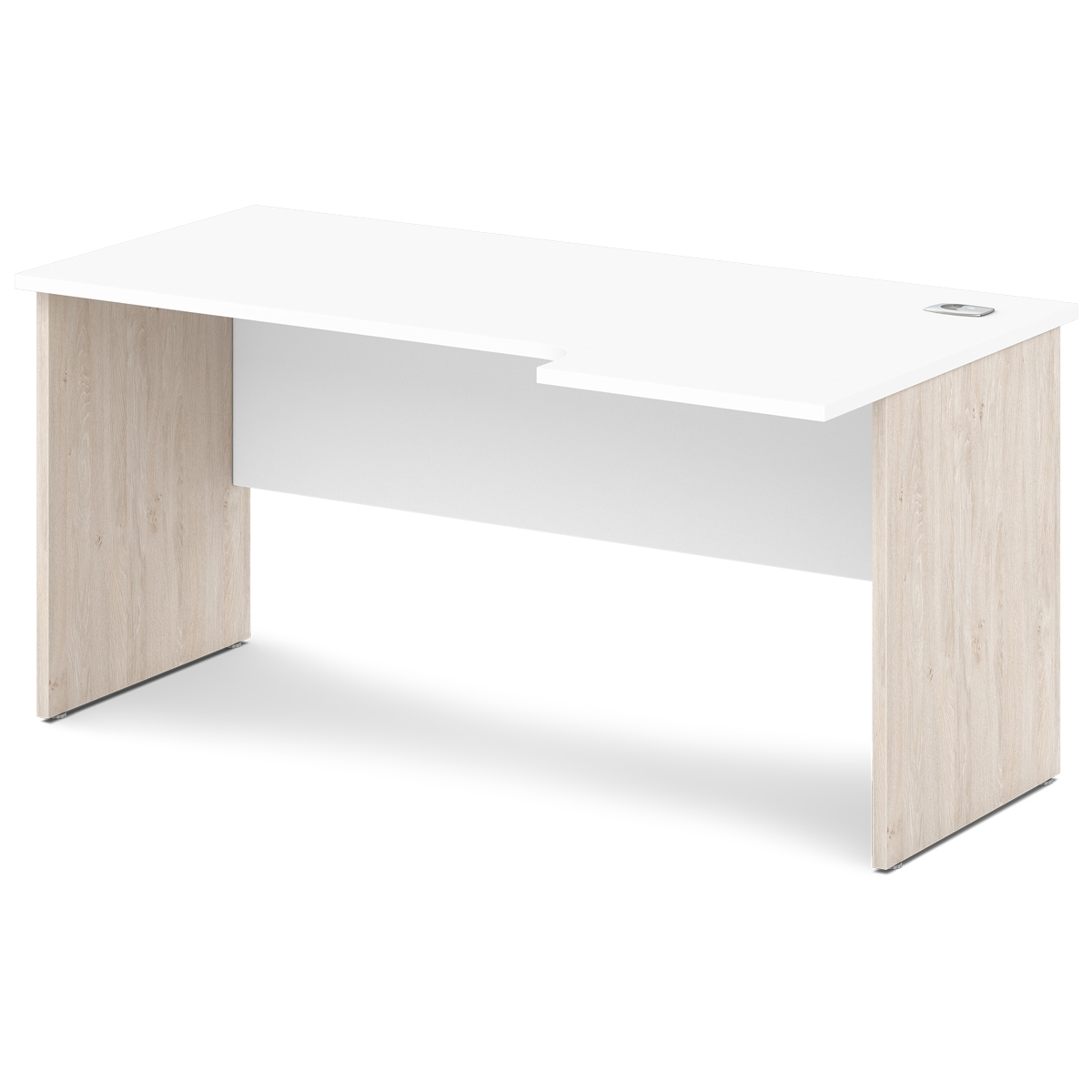 Стол эргономичный Sentida S-46 правый Белый-Дуб Верцаска светлый