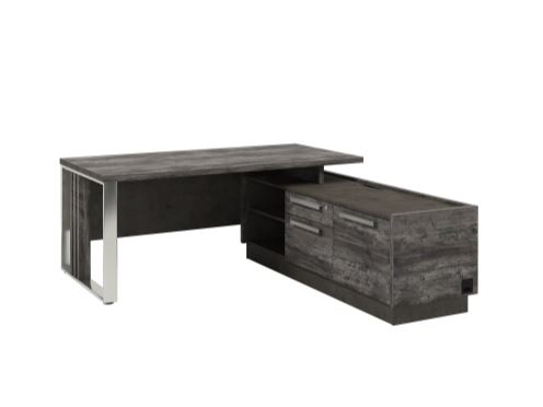 Стол Z-418пр.1000 правый с блоком розеток Сосна Пасадена/Бетон Чикаго