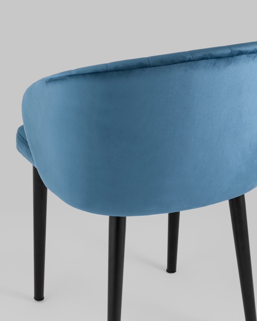 Стул с подлокотниками Шон велюр Пыльно-синий