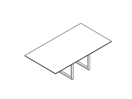 Стол для совещаний CARRE 180х120х72см меламин Орех