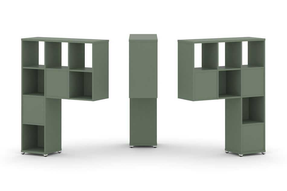 Надставка на стол высокая двухсторонняя + задняя стенка (5 шт.) CONCEPT CN.DNV-003 Кобо Белый металл