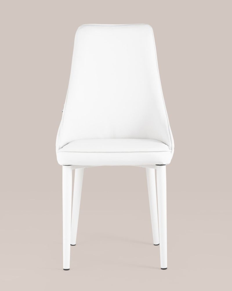 Стул Луис экокожа белые ножки Белый