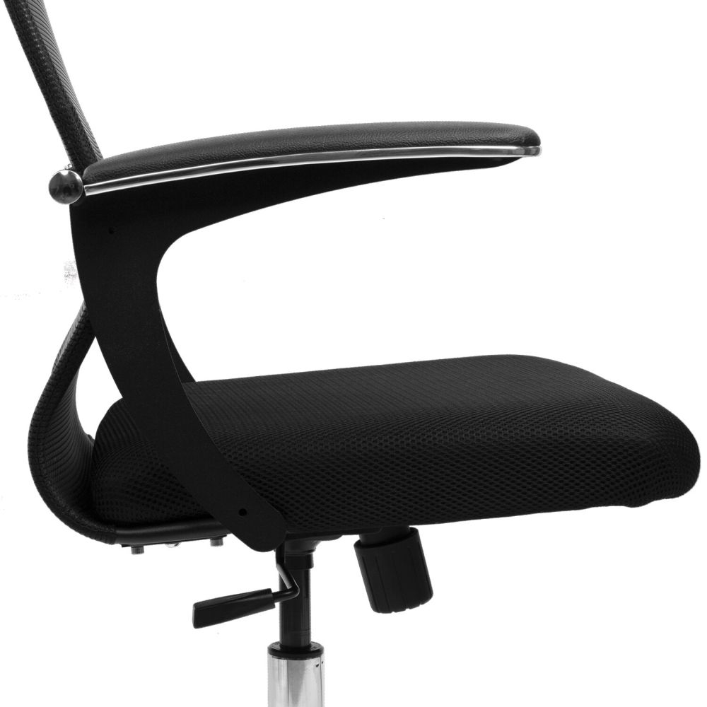 Кресло руководителя BRABIX PREMIUM Ultimate EX-801 хром Черное