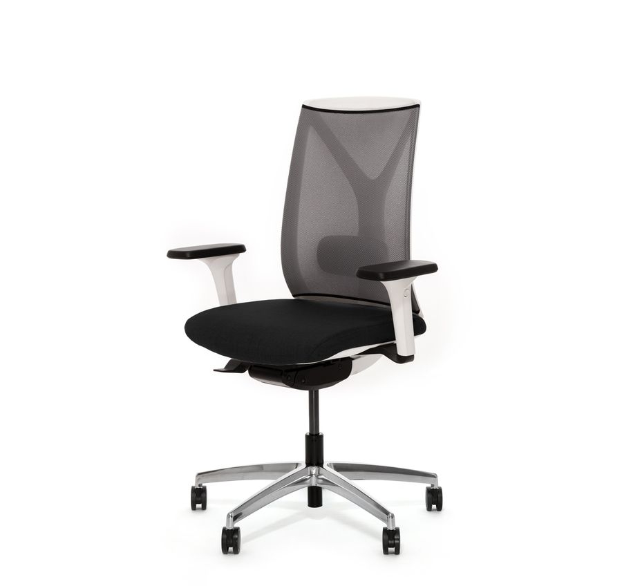 Кресло ДИОН В Меш Гр 870 1ДВ алум СЛВ 50 Черный Серый Белый Хром / DION W Mesh Gr 1DW alum SLW