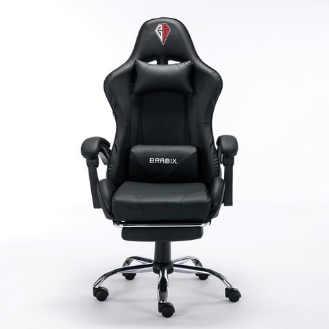 Кресло компьютерное BRABIX Dexter GM-135 подножка Черное