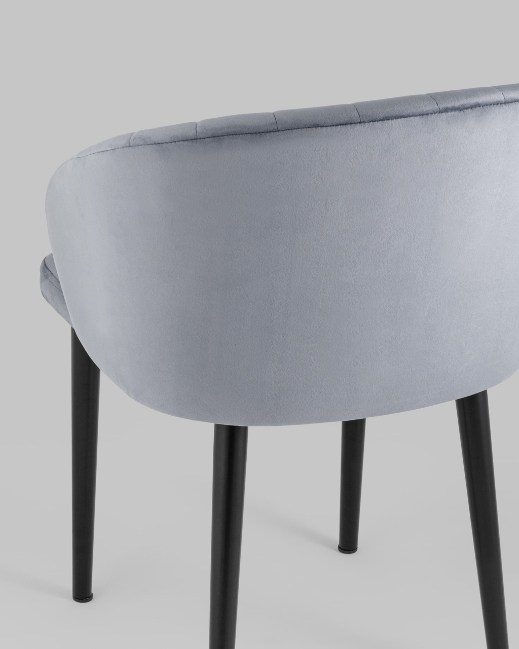 Стул с подлокотниками Шон велюр Серый