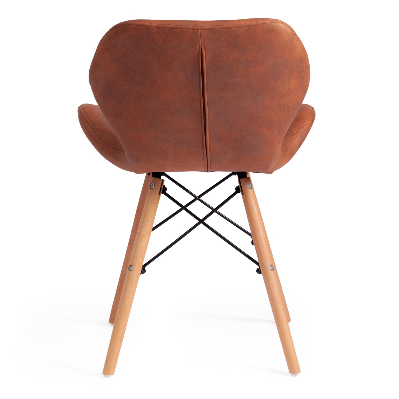 Стул STUTTGART (mod. 74) экокожа/дерево береза/металл, 50 х 47 х 73 см, античный коричневый RH02-13/натуральный