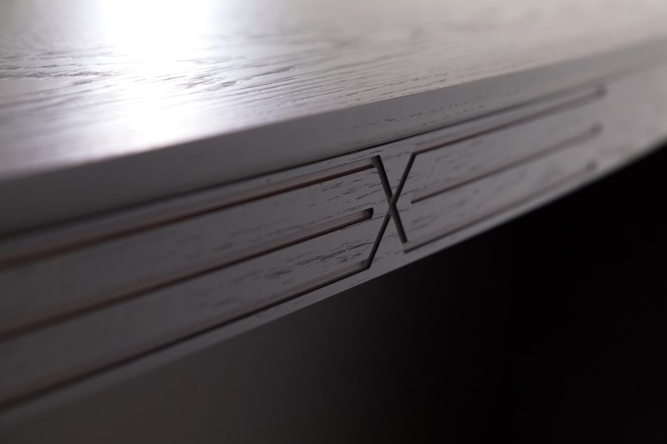 Стол письменный закругленный LAGO 105 104 FE/SC BLACK Дуб Ферро Черный