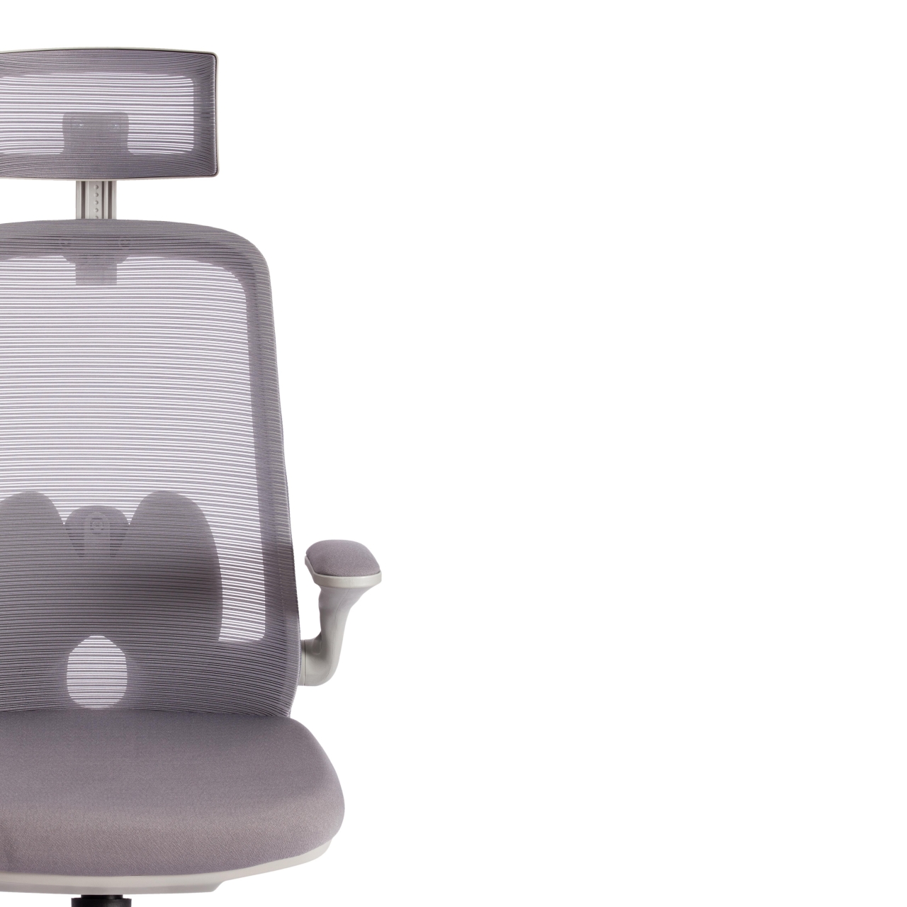 Кресло офисное MESH-10HR ткань, серый