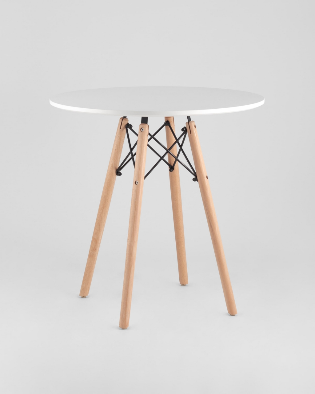 Обеденная группа Eames D70, 3 стула Eames DSW Белые