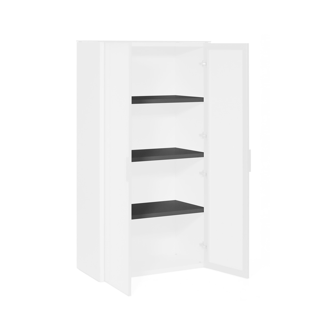Комплект полок, 3 шт. GALA LIBW/899 BLACK GLASS Черный