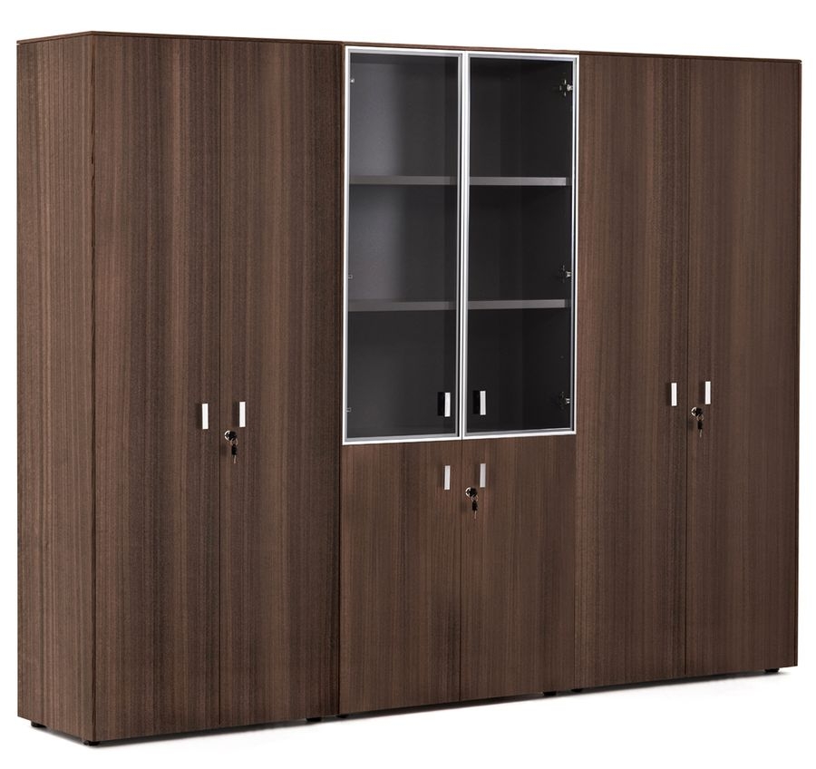 Шкаф комбинированный с гардеробом и шкафом для бумаг ENZO 109 733 ECL 51 Эвкалипт Хром