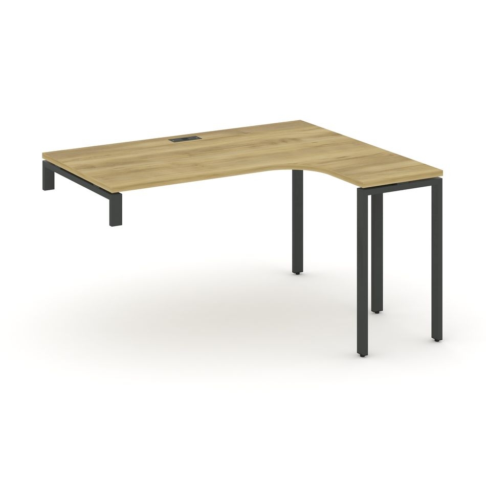 Стол-надставка на опорную тумбу (правый) CONCEPT CN.OSAN-003(R) Дуб Винченцо Черный