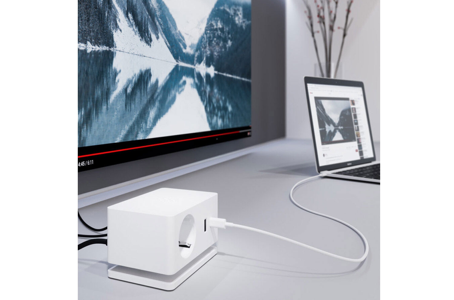 Электрический блок VERSA Q 2SH+USBA+USBC+WIRELESS БЕЛЫЙ