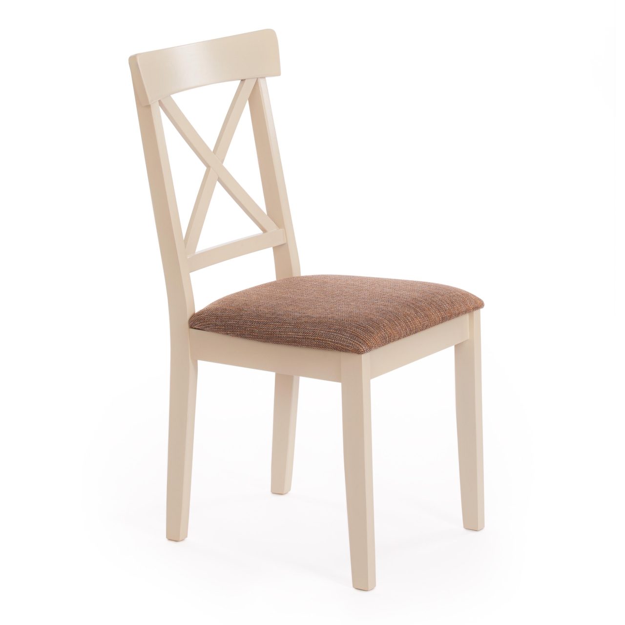 Стул Гольфи 2/ Golfi 2 дерево гевея, 45*51*94, ivory white, ткань кор.-зол. (1505-9)