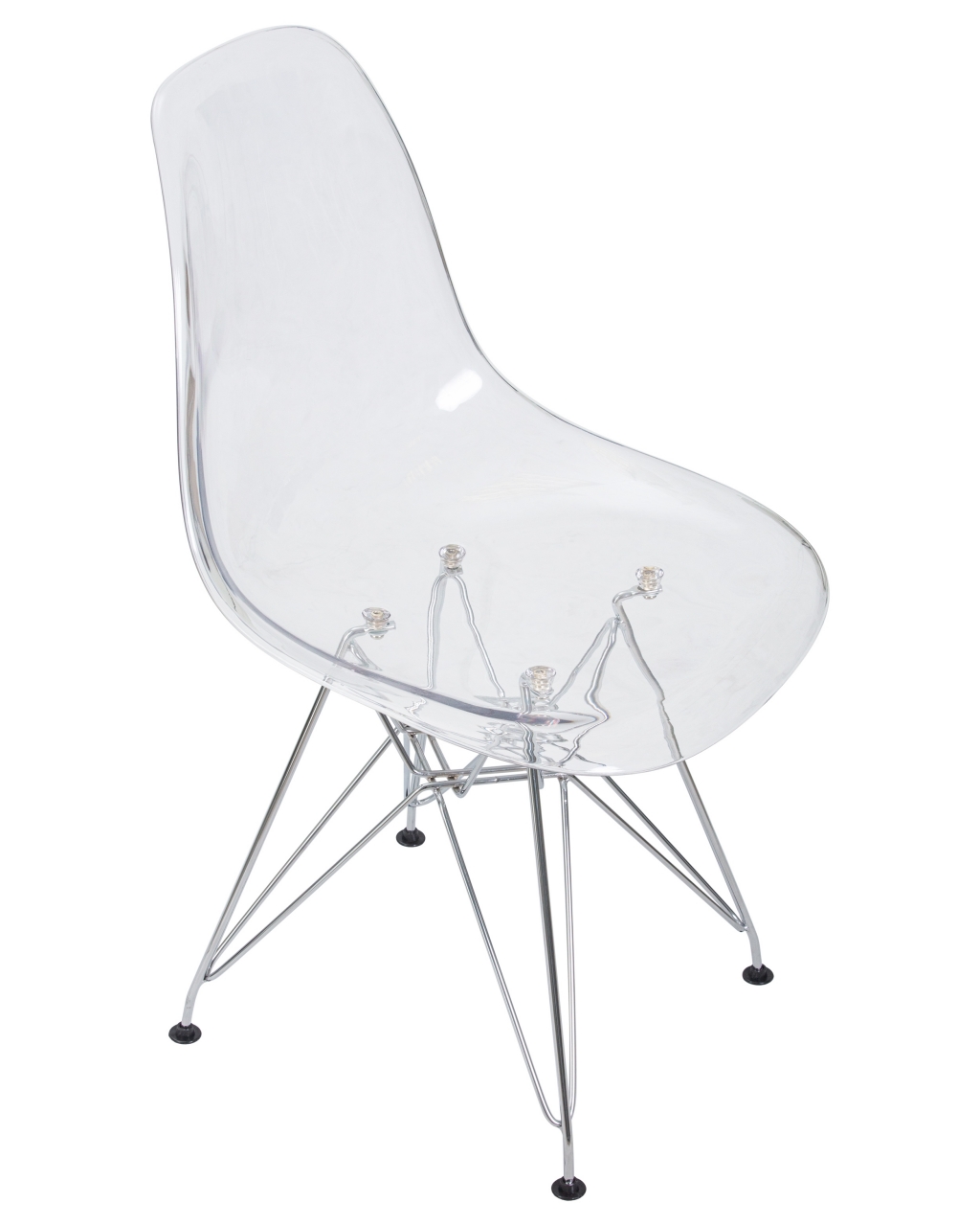 Стул обеденный DOBRIN DSR CASPER ножки хром Прозрачный