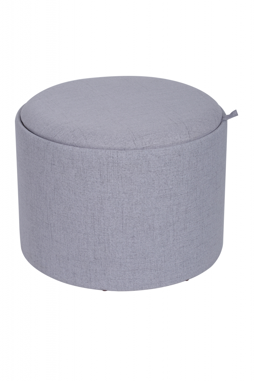 Пуф-столик с ящиком Хюгге L рогожка Серый