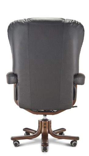 Кресло с высокой спинкой на крестовине Царь D100 дерево венге LOFT RAME